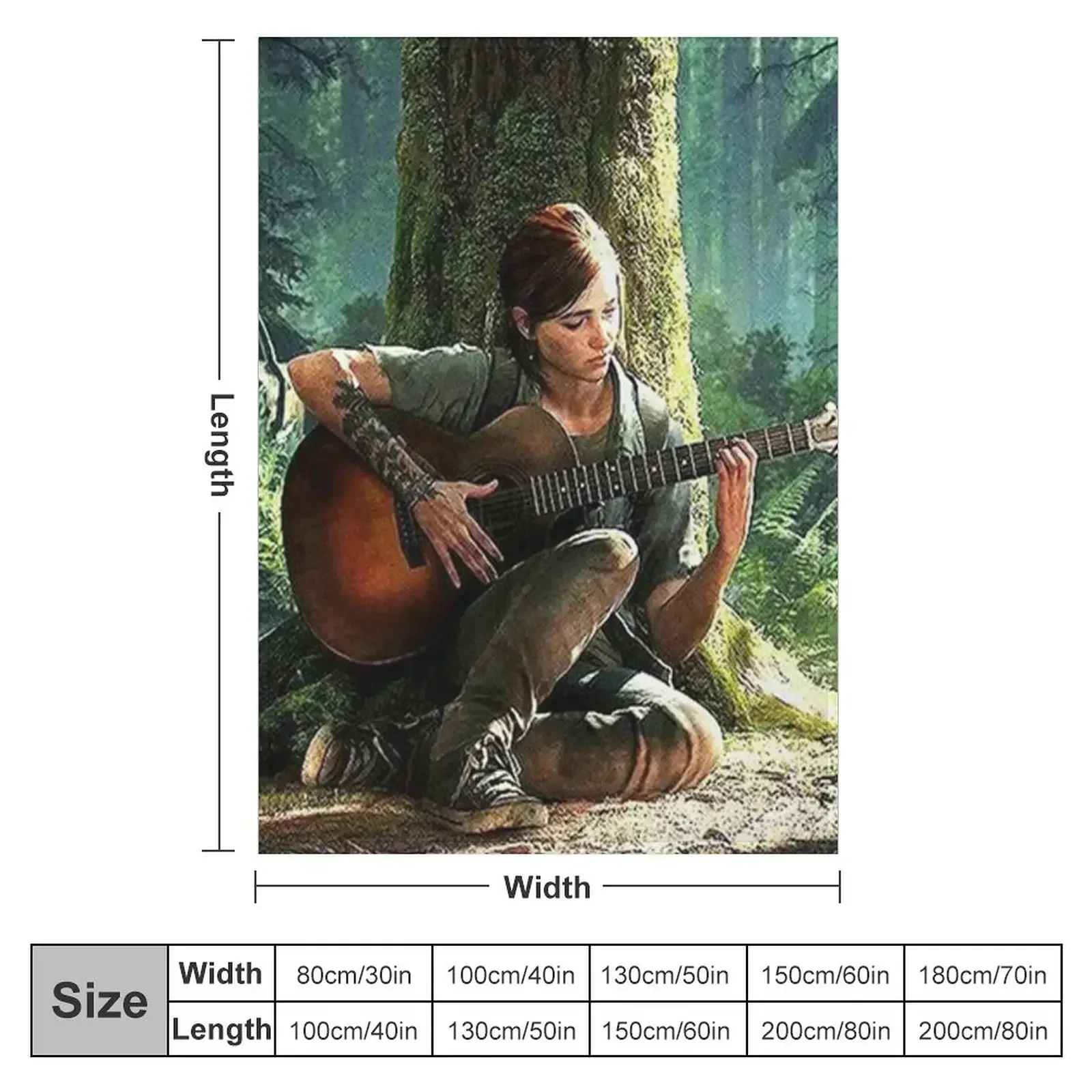 Playing Guitar Throw Blanket Decorative Throw For Sofa Thin Kid'S Furrys Comforter Giant Sofa Blankets