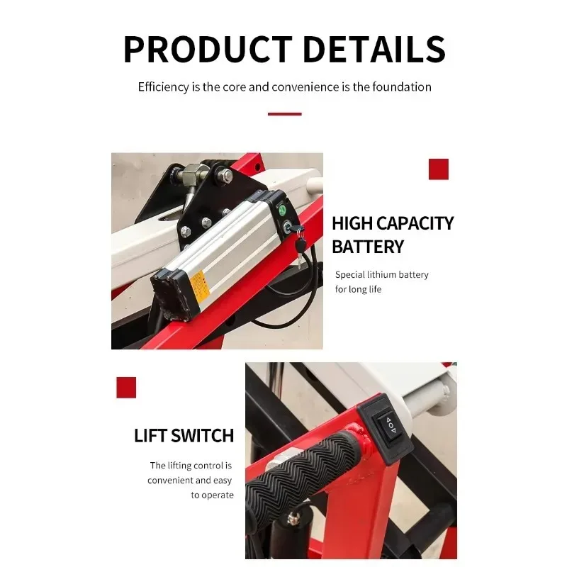 Przenośny elektryczny wózek podnośnikowy, ręczny wózek hydrauliczny do logistyki magazynowej, wielofunkcyjny wózek do załadunku