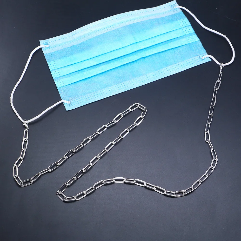 

Модный ремешок для очков, модные ремни, анти-потерянная мужская скрепка, цепочка для очков, маска, держатели шнура, нескользящая металлическая веревка для маски