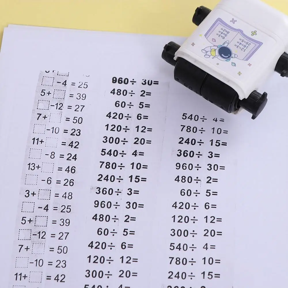 숫자 어린이 수학 스탬프, DIY 롤러, 산수 도장, 승산 빼기, 갭 필링, 디지털 교육 스탬프
