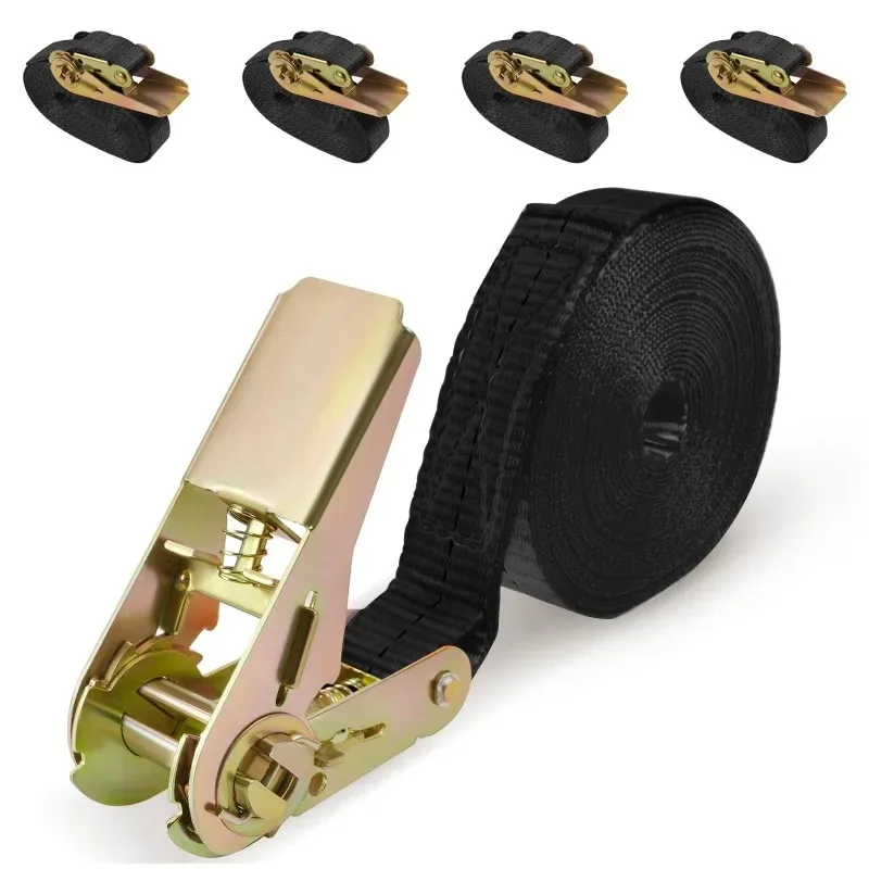 Tensioner1m/3m/5m Freight Car Fixed Tightener Tighten Rope for Luggage Goods Transportation Outdoor Camping Cargo Strap Ratchet view 2