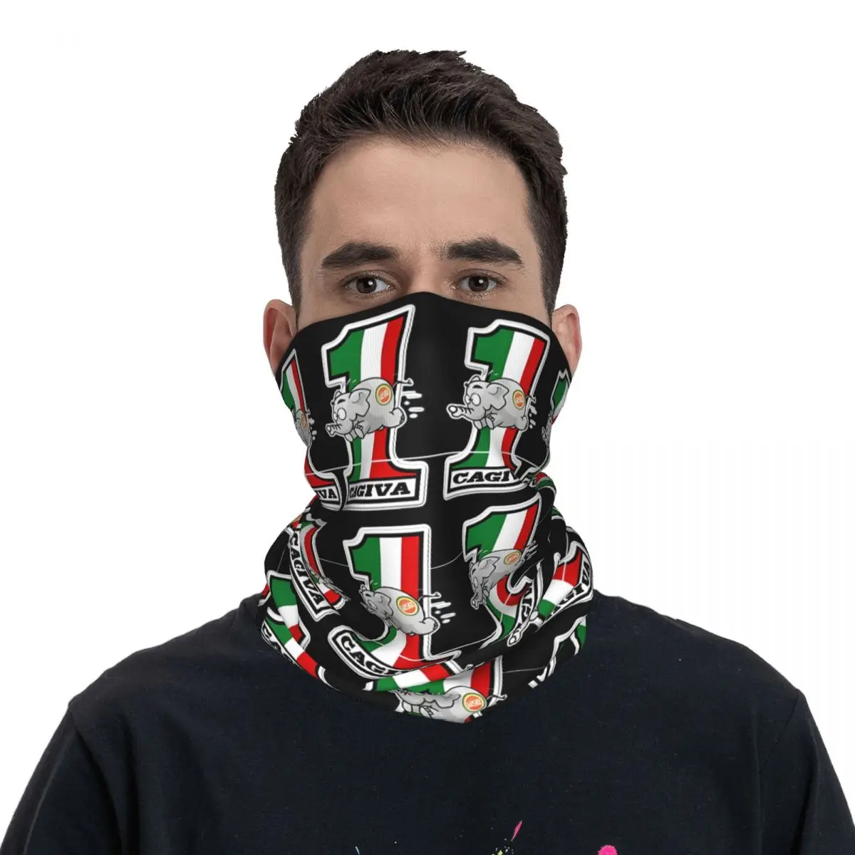 Elefant37- Couvre-cou bandana pour motocross, tasse à café, écharpe ronde, cagoule de randonnée, unisexe, adulte, numéro 1