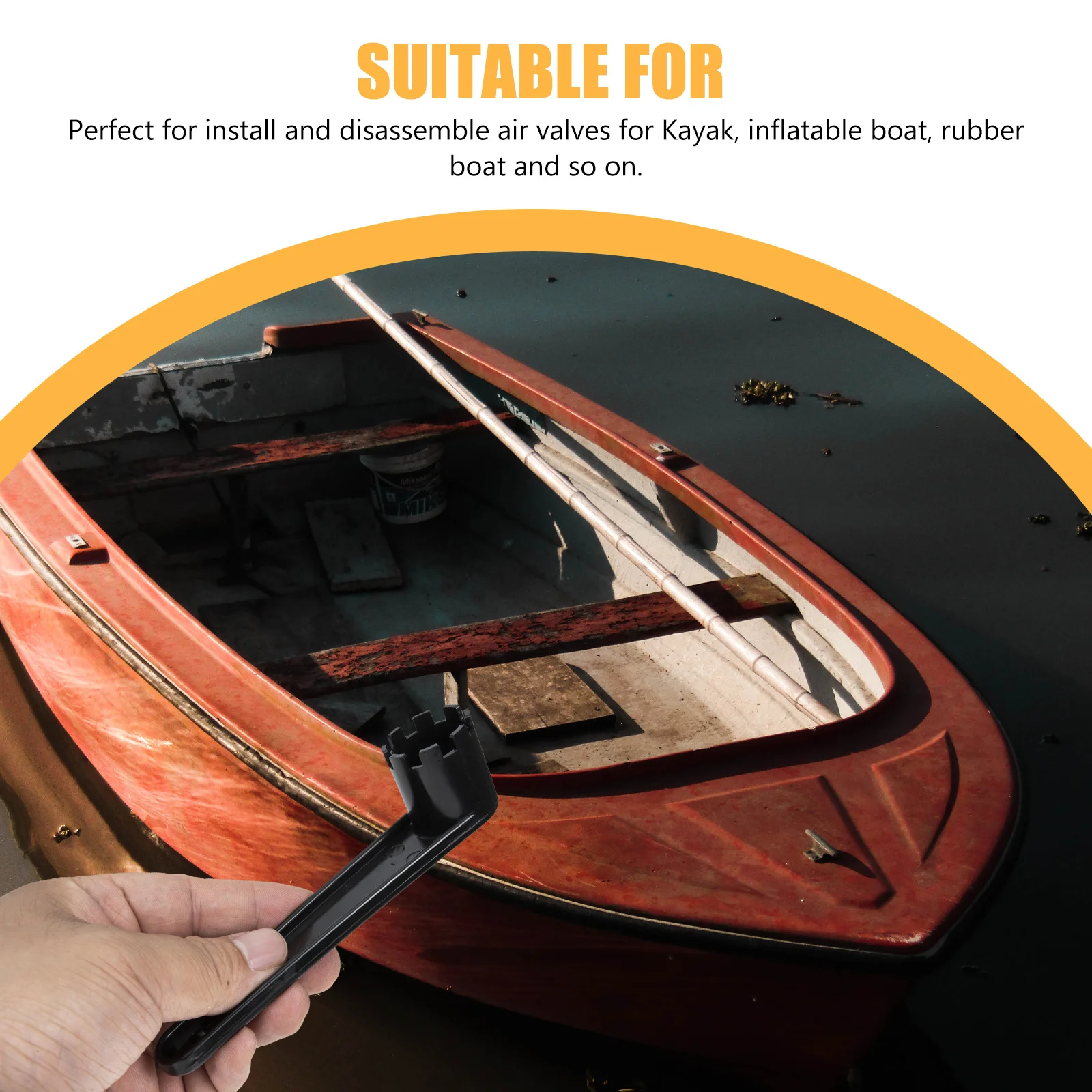 2 Pcs Portable Kayak Valve Spanner Wrench Valves Accessories Wear Resistant Lightweight TPU Air Valve for Inflatable