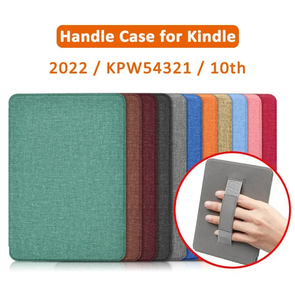 Funda magnética con correa de mano para Kindle, carcasa protectora para Kindle 2022, 2021, 2019, Paperwhite 5, 3, 10, 11. ª generación, 6, 6,8