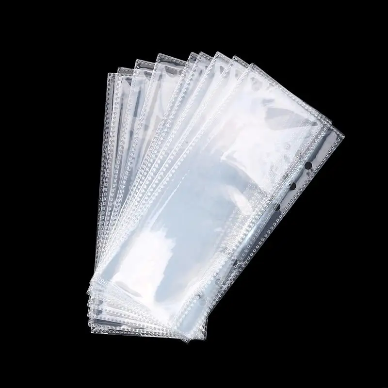 Cubierta de hojas sueltas estrechas A6, 10 Uds., 1 rejilla, 2 rejillas, bolsas de almacenamiento de 3 pulgadas, carpeta de postales, organizador de libros para coleccionar