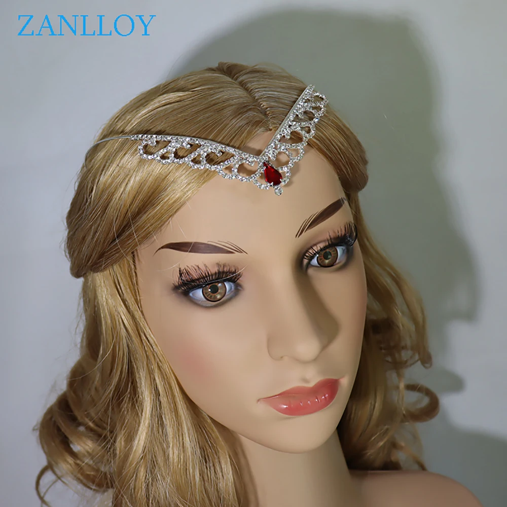 ZANLLOY 2022 Girls Headband Crystal Princess Party Tiara and Crown Wedding Flower Girl Rhinestone Gifts