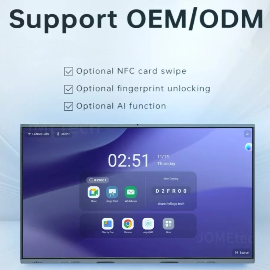 Enhance Education And Collaboration With 65/75/86/100 Inch LED 4K Display Android Multi-Touch Interactive Flat Panels