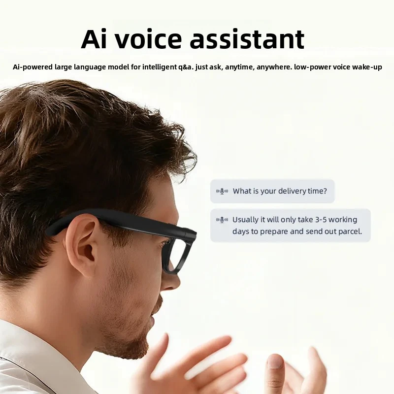 GL02 AI Smart Glasses — 13MP camera, 140+ language translation, AI assistant, meeting recorder. Wear it. See more - view 2