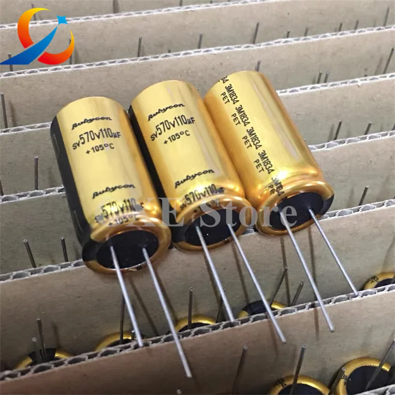 2 قطعة 570V110UF 120 فائق التوهج 150 فائق التوهج 220 فائق التوهج Rubycon RSW(SV) سلسلة خزان آلة مرشح الجهد العالي مُكثَّف كهربائيًا جديد #2