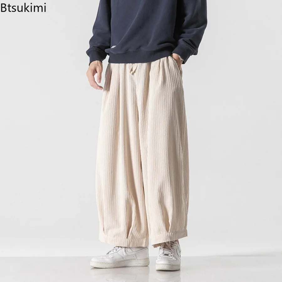 2025 New Men Corduroy Casual Pants Streetwear Harem Pants Fashion Men Woman Long Trousers Loose Male Oversized Sweatpants M-5XL