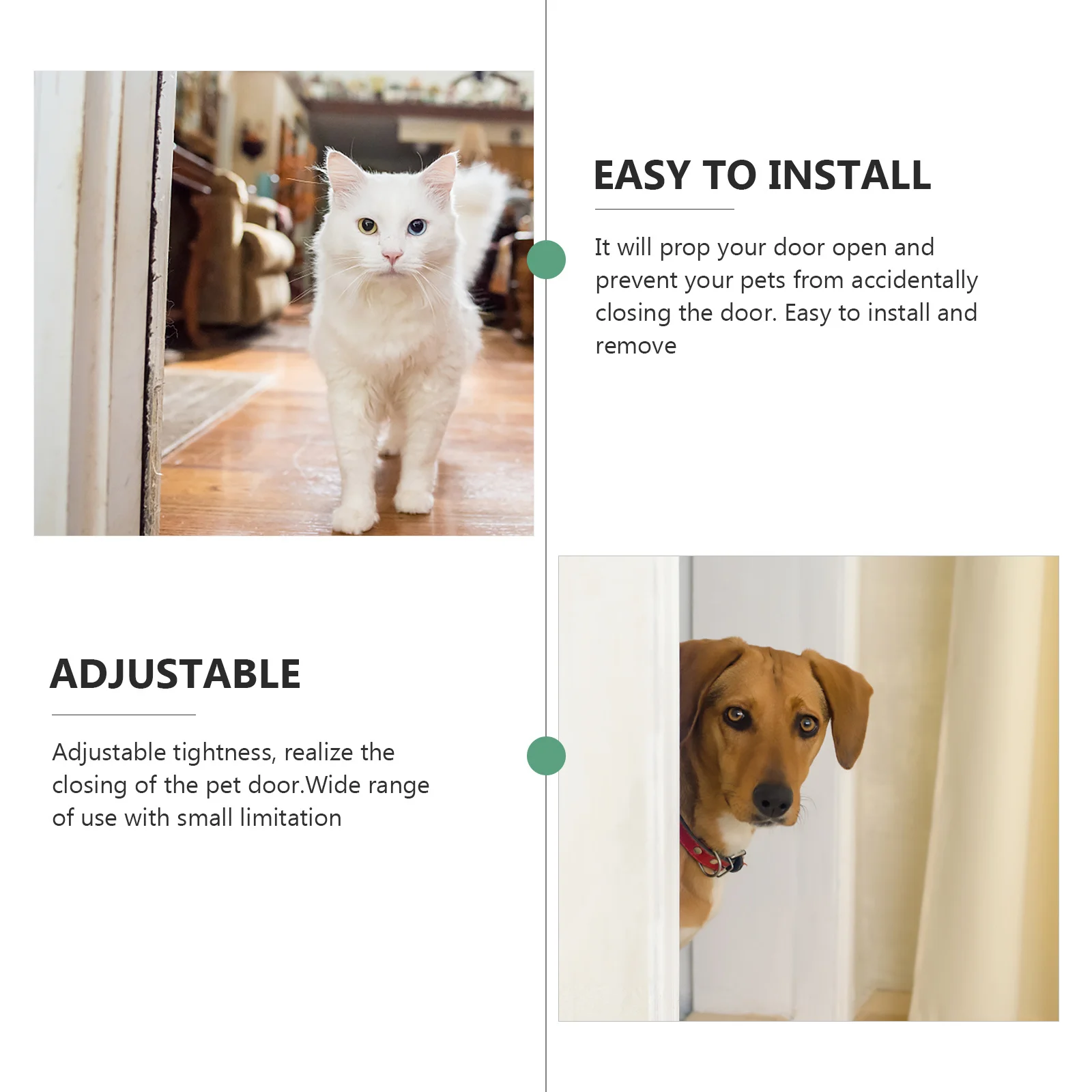 

Adjustable Pet Door Strap Premium Safety Protector Door Stopper Prevents Tail Pinch Practical Cat Dog Accessory Guard