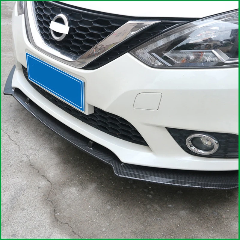 

For NISSAN SENTRA 2016-2019 Front Bumper Lip Diffuser Body Protector Plate Cover Trim Strip Car Styling Auto Accessories