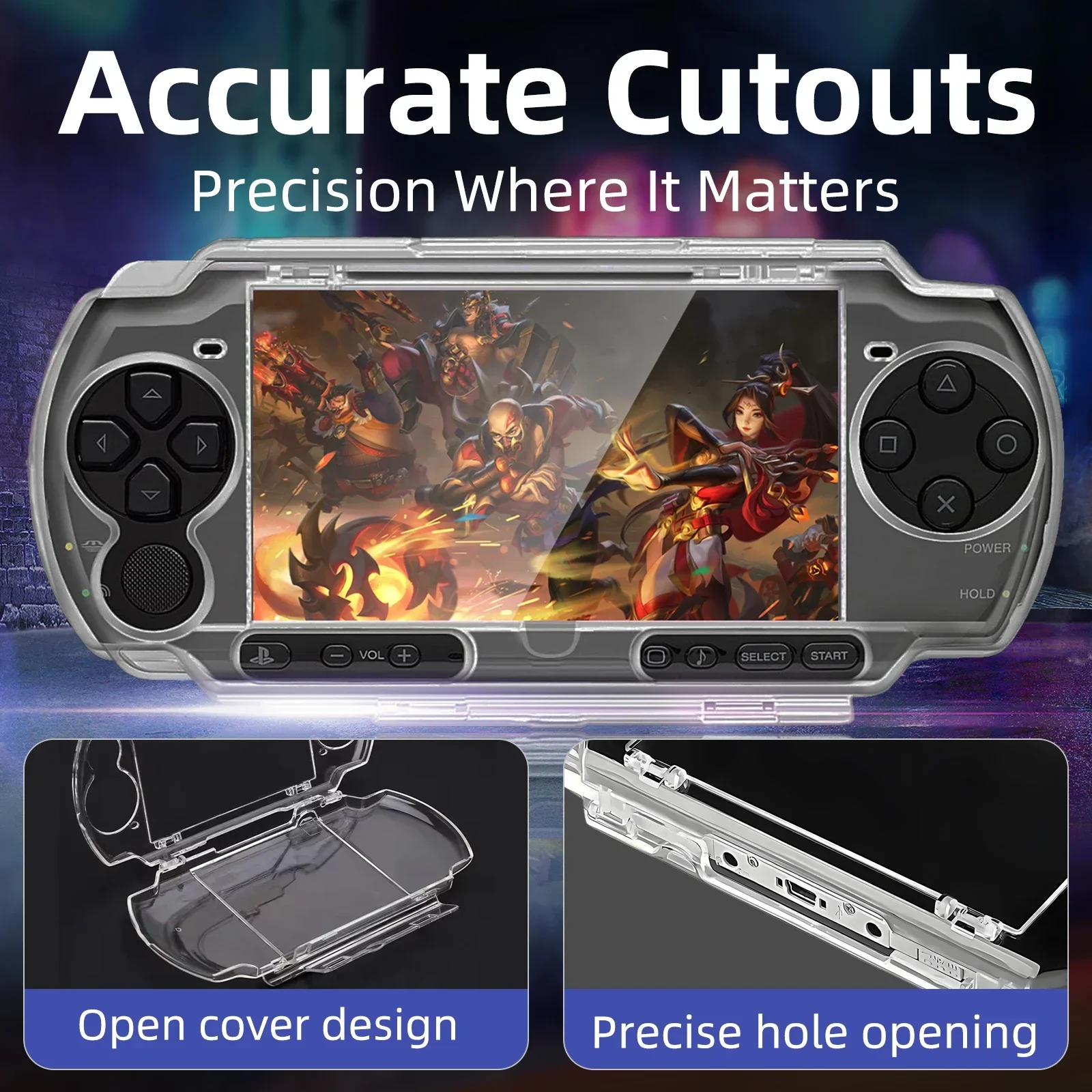 Clear Case voor Sony PSP 2000 3000 Transparante PC Harde Beschermende Shell Cover PSP 2000 3000 Met Schermbescherming Accessoires