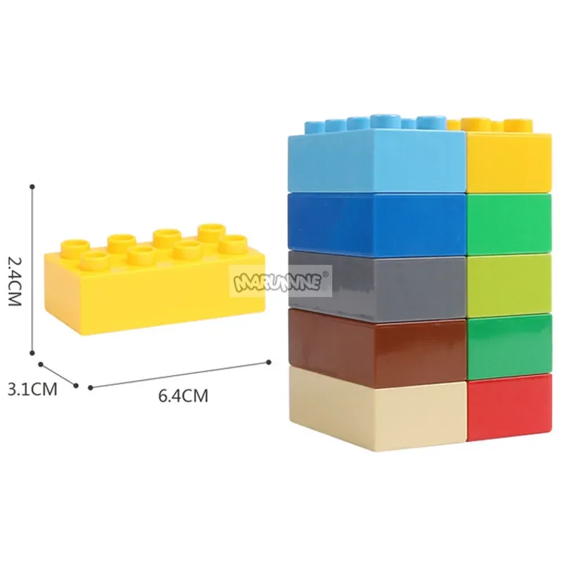 MARUMINE Big Bricks 2x4 Classic Block 30PCS/Lot Classic Set Education Technology Toys Gift for Children DIY Building Brick Set