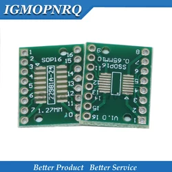 10PCS/lot TSSOP16 SSOP16 SOP16 Transfer to DIP16 IC Adapter Converter Socket Board Module Adapters Plate 0.65mm 1.27mm new