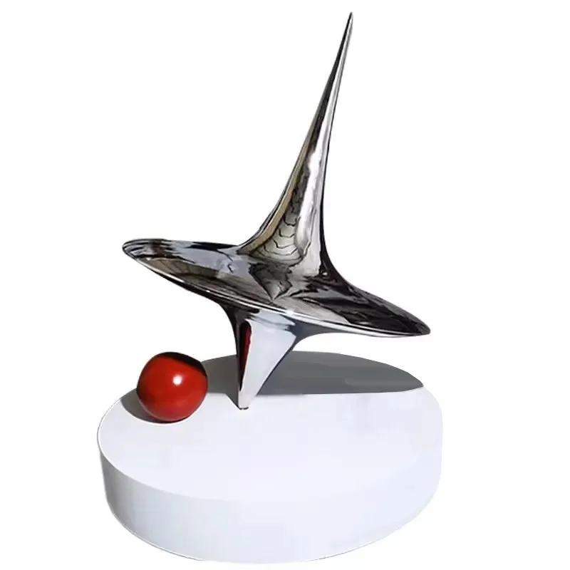 

*&Custom Hotel Lobby Sales Department Metal Arts and Crafts Decoration Landing Stainless Steel Gyroscope Sculpture