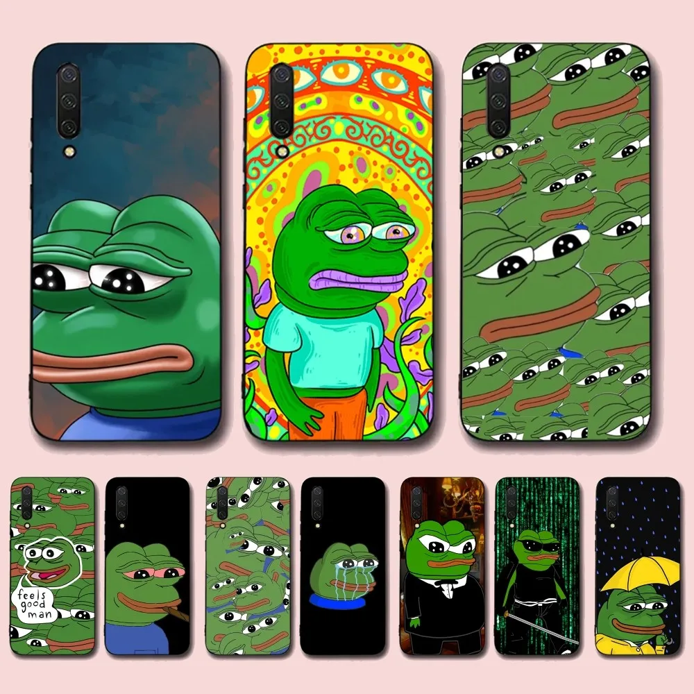 Funny F-Frog Sad P-Pepe Phone Case For Xiaomi Mi 5X 8 9 10 11 12 Lite Pro 10T PocoX3pro PocoM3 Note 10 Pro Lite