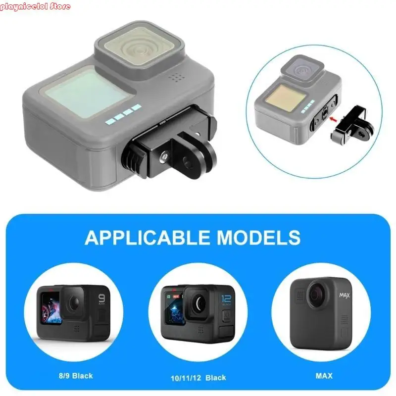 กล้องแอ็คชั่น E8BA Detach Detach Adapter พร้อมรูสกรู 1/4 นิ้วสำหรับรุ่น 12/11/10/9/8