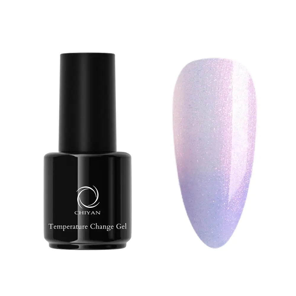 

Factory New Product Temperature Change Nail Polish Wholesale Oem No Wipe Colors Top Coat Set uv Mood Change Gel Nail Polish10pcs