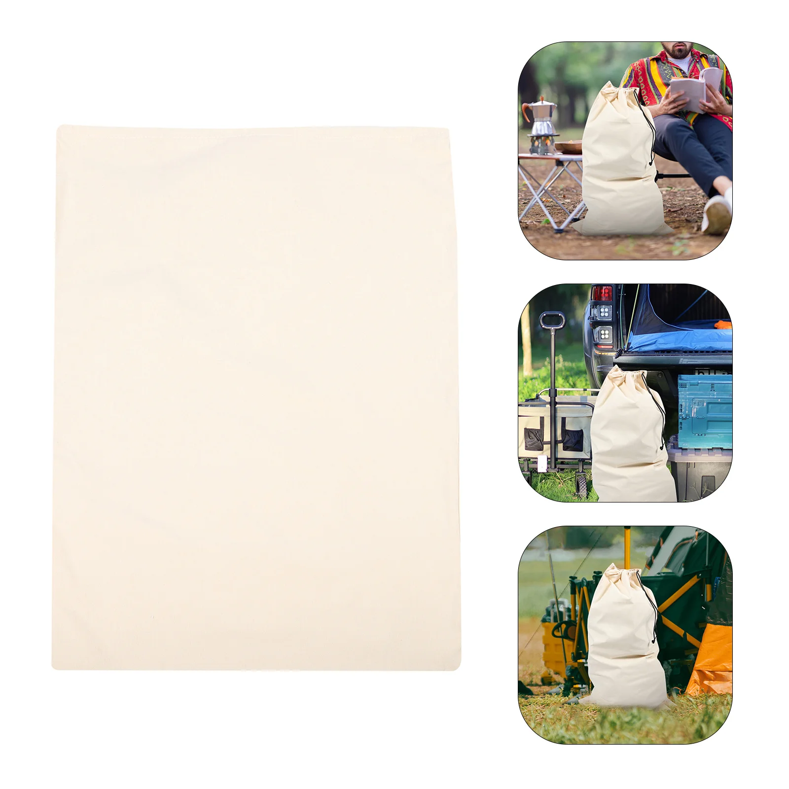 

Durable Large Outdoor Hunting Bag Canvas Drawstring Camping Bag Portable Travel Storage Organizer Laundry Clothes Organizer