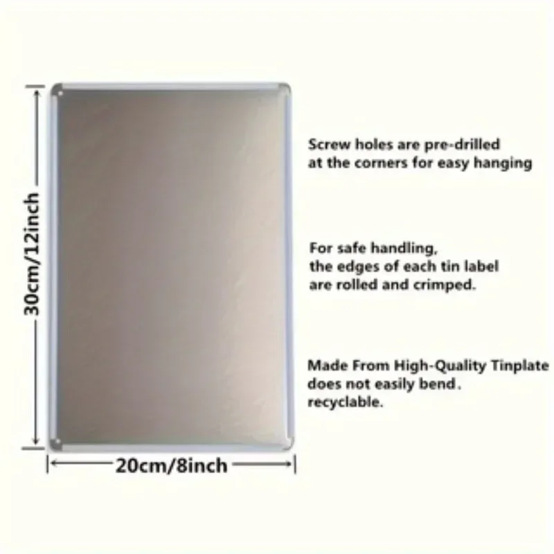 Retro Gothic Metal Sign , 8x12 inches ,Home decoration, Christmas atmosphere, daily gifts, Valentine's Day gift, decoration