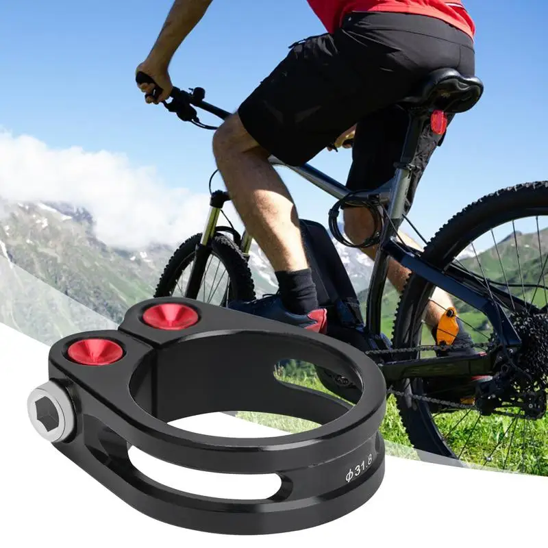 Seat Clamp 31.8/34.9mm Seatpost Tube Collars Black Seatpost Clamp Ring Fittings Biking Seat Post Clamp Quick Release For