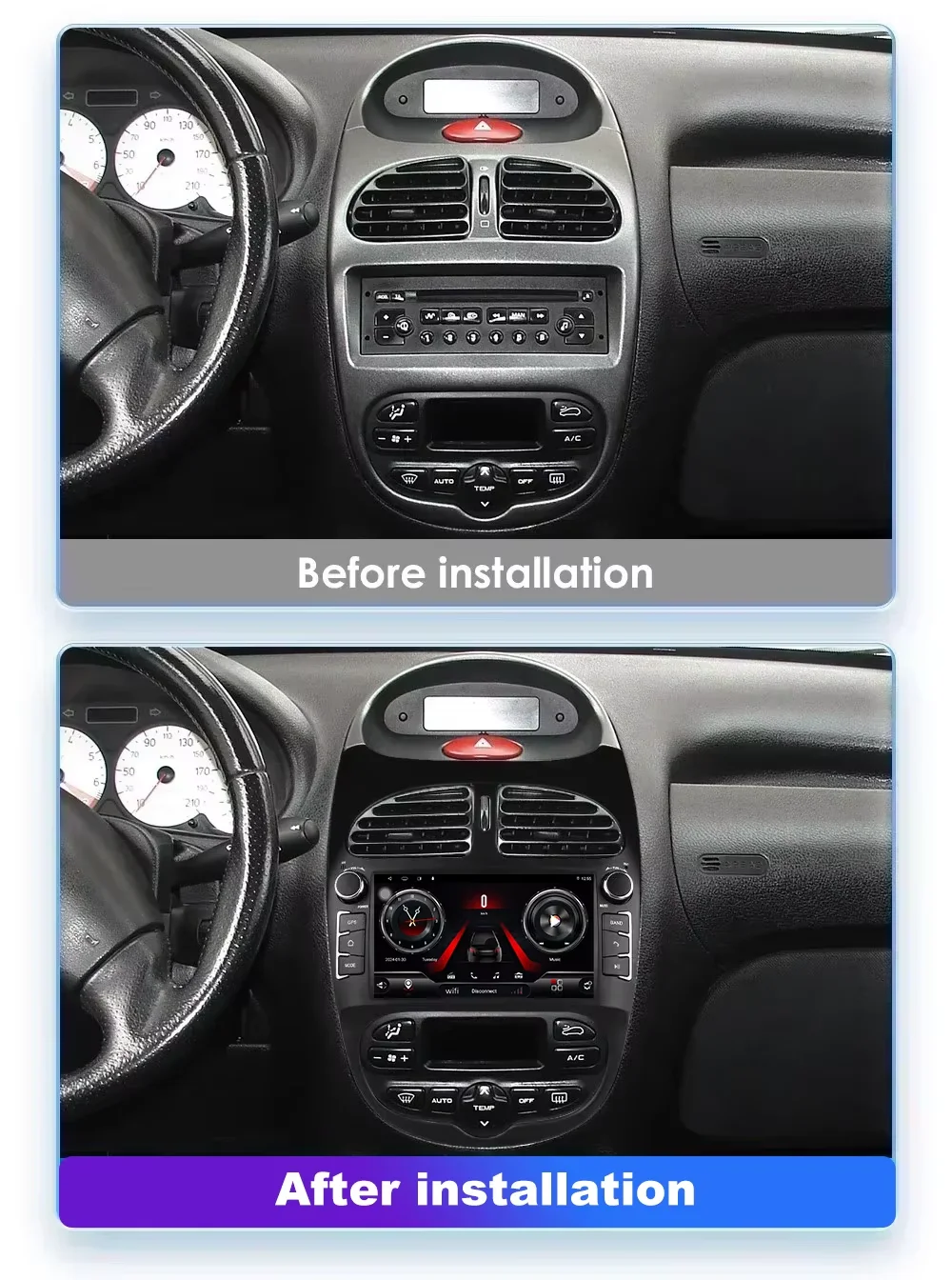 7inch Car Radio Multimedia Player Android For PEUGEOT 206 206CC 206SW 2000-2005 2006 2007 2008 Navigation Stereo Carplay 4G Wifi