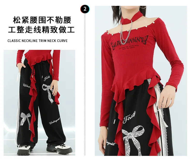Mädchen Hip Hop Crop Top Pu Leder Cargo Hosen Kind Schuluniform Kostüme Kinder Streetwear Jazz K-pop Street Dance kleidung Sets – Detail 15