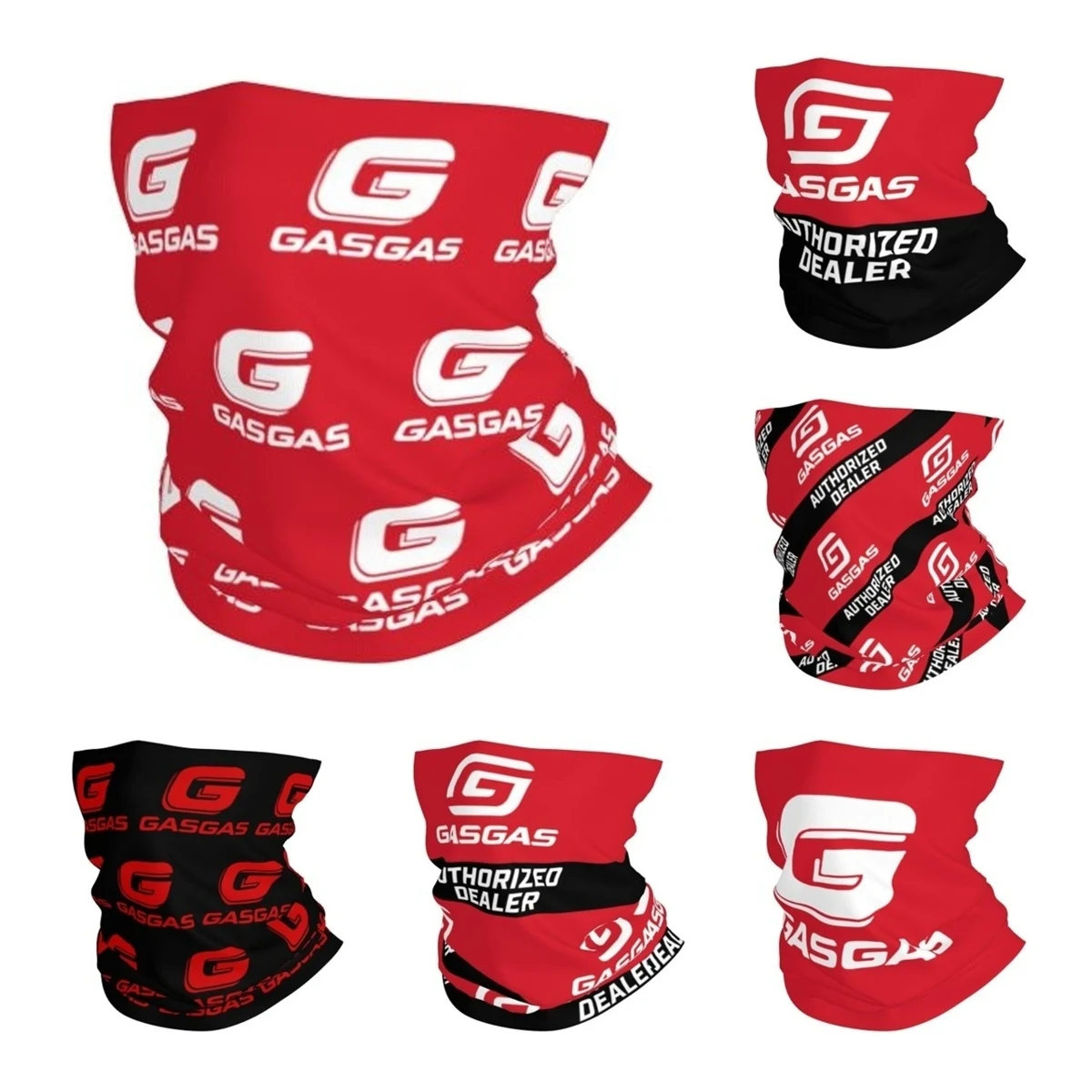 GasGas Motorcycle Bandana Neck Gaiter Printed Racing Mountain Bike Mask Scarf Warm Cycling Scarf for Men Women Adult Windproof