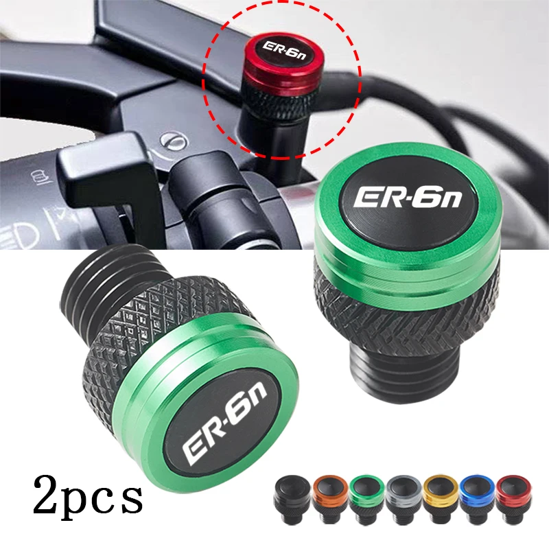 

For Kawasaki ER6N ER-6N 2009-2025 Accessories Motorcycle M10*1.25 Aluminum Screws Bolts Mirror Hole Plugs Cap