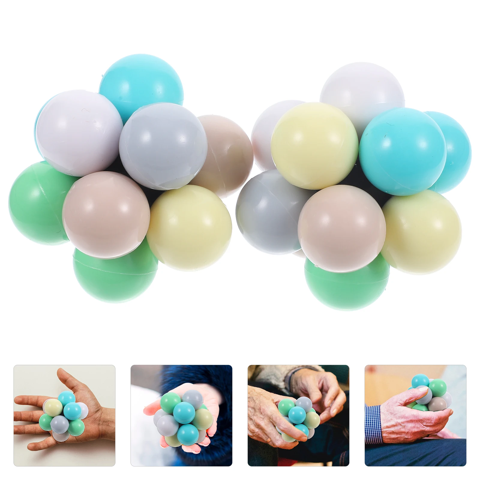 Perline Palla antistress Plastica liscia Autismo Giocattoli sensoriali Palla da scrivania Ufficio Arcobaleno Fidget Toy