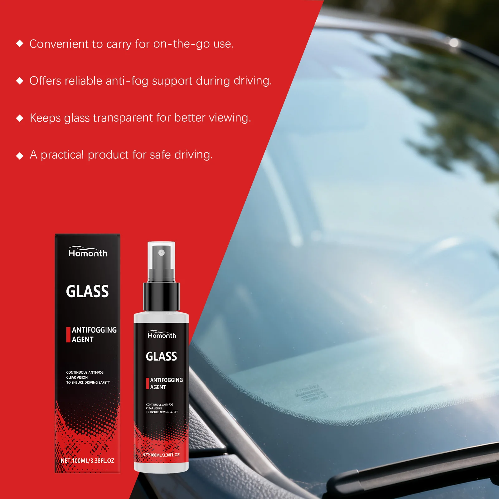 Car Glass Coating Agent Rainproof Windshield Rain Repellent Stain Removal Clear Vision liquid Polymer Car Waterproof Spray Tool