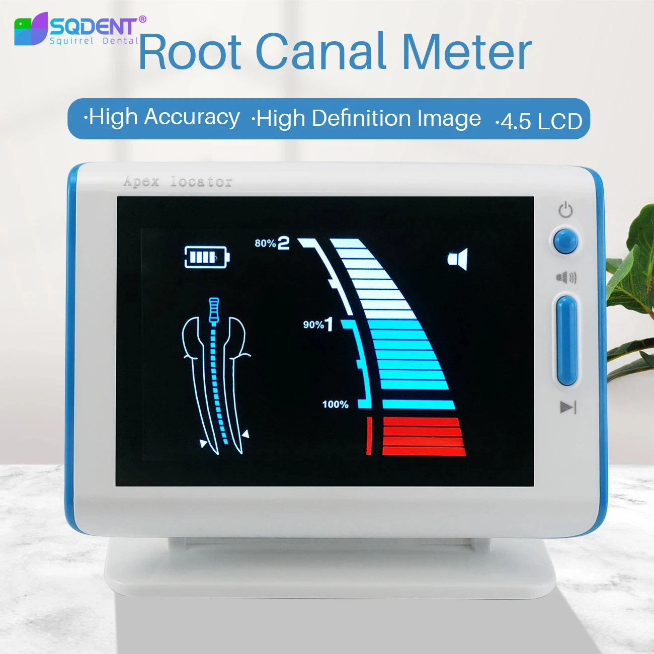 Dental Apex Locator Endodontic Apical Locator Endo Dentistry Equipment LCD Screen Dentist Root Canal Length Measuring Instrument