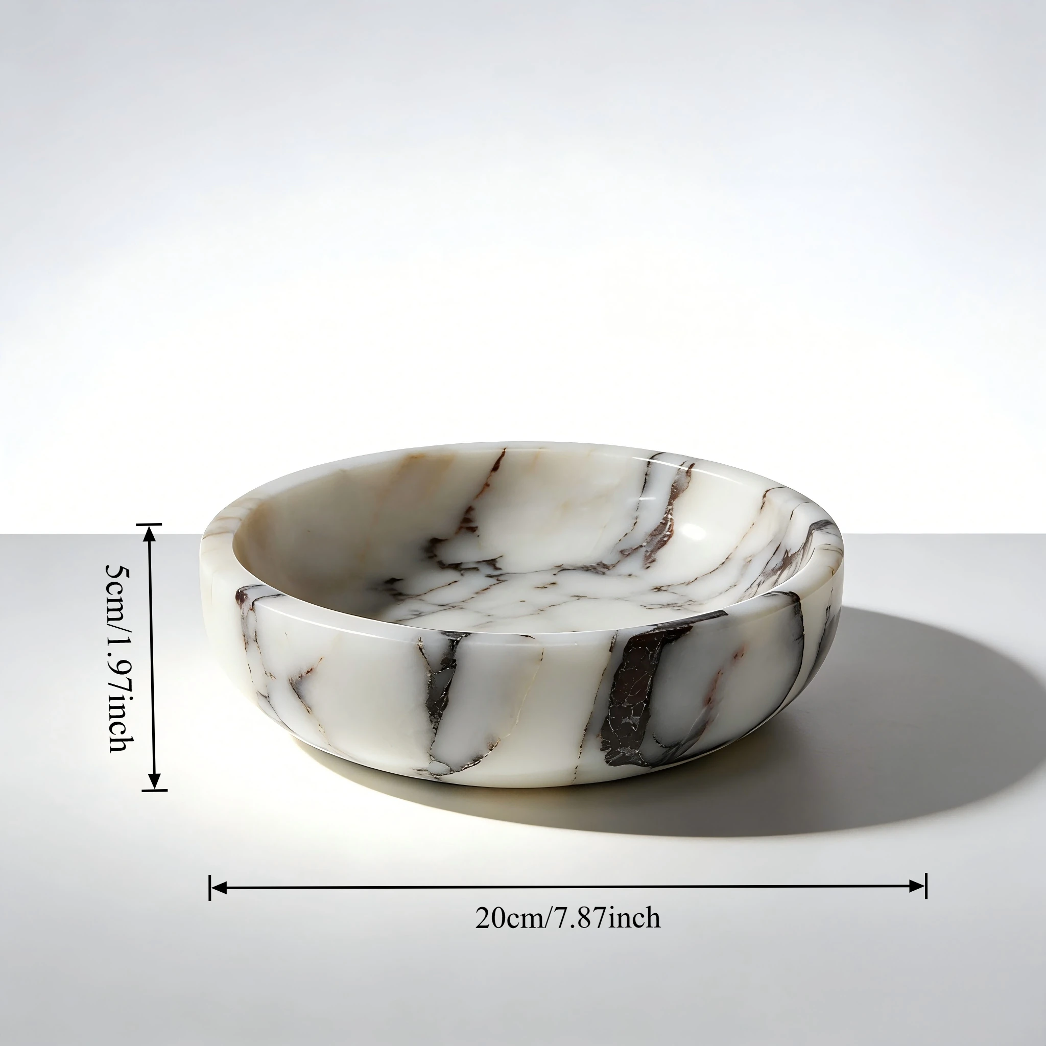 7,87 inch Calacatta Viola rond - Marble Serving Board recensie en prijs