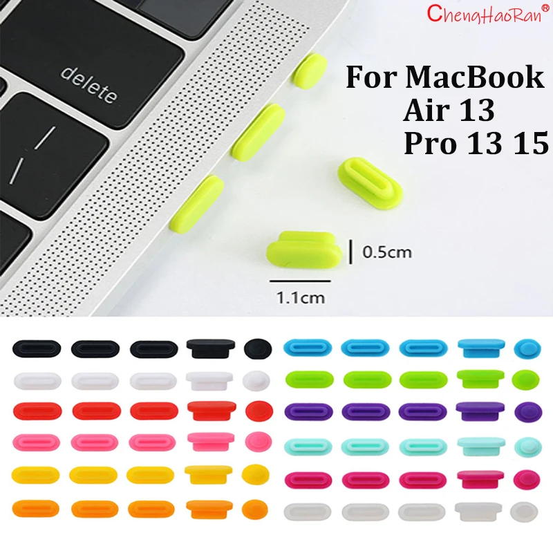 5PCS/Set Soft Silicon Dust Plug for MacBook Pro 13/15 2018 A1989/A1990 Anti-Dust USB Ports Protector Bar Cover Set