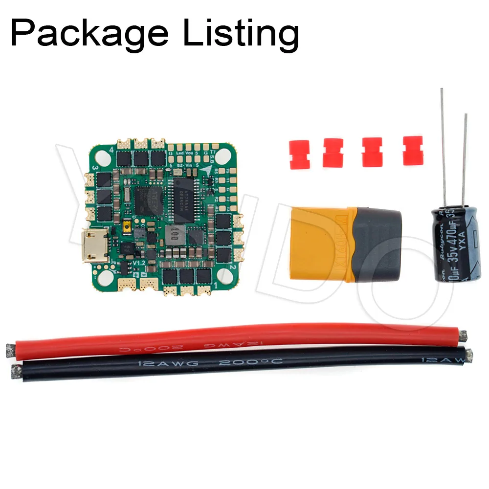 YSIDO AT32F435 mini AIO 32Bit AM32 35A 45A 55A ESC Board Flight Controller 25.5*25.5mm Mounting pattern for FPV Racing Drone