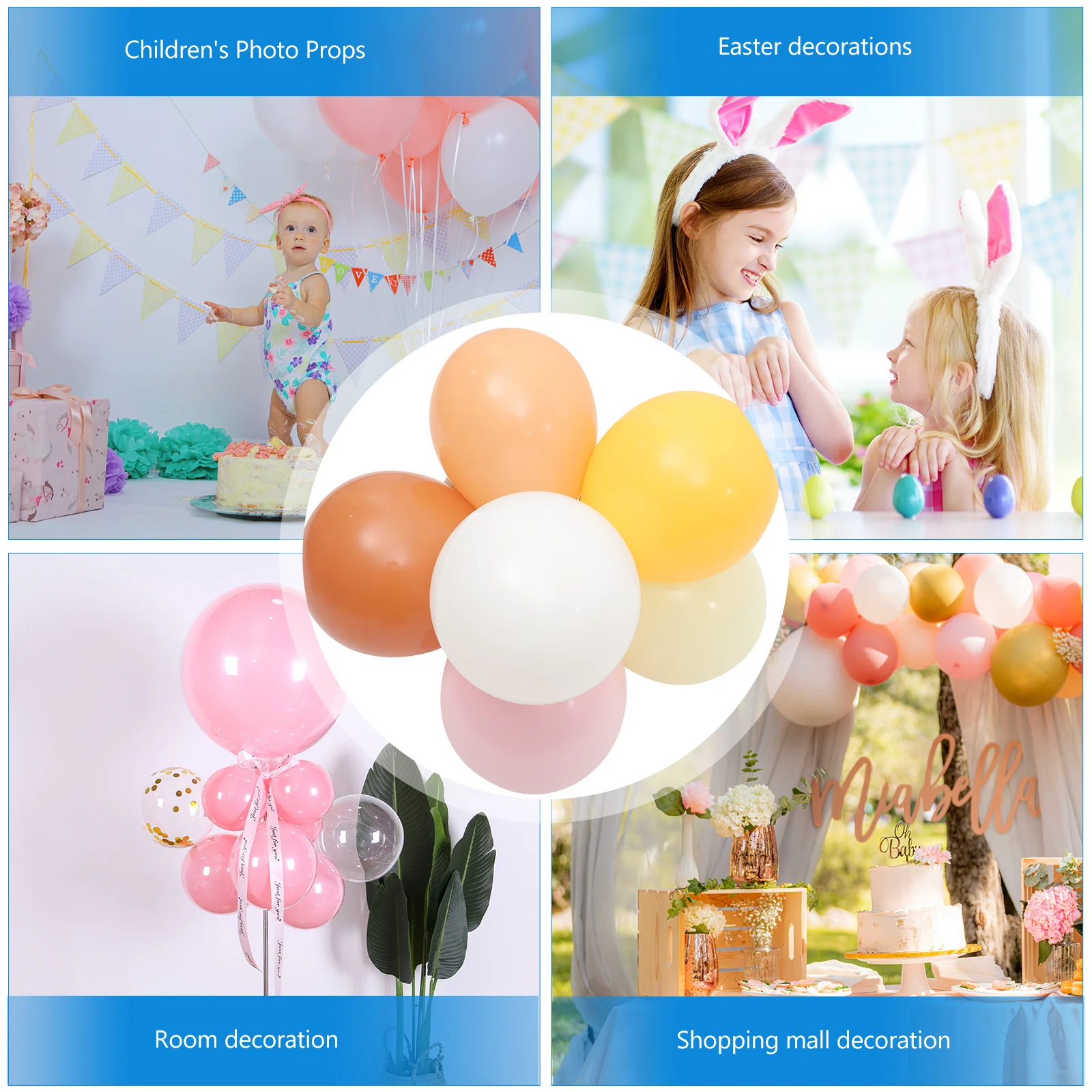 

Party Balloon Set Cute Balloons Daisy Flower Birthday Decorations for Multicoloured