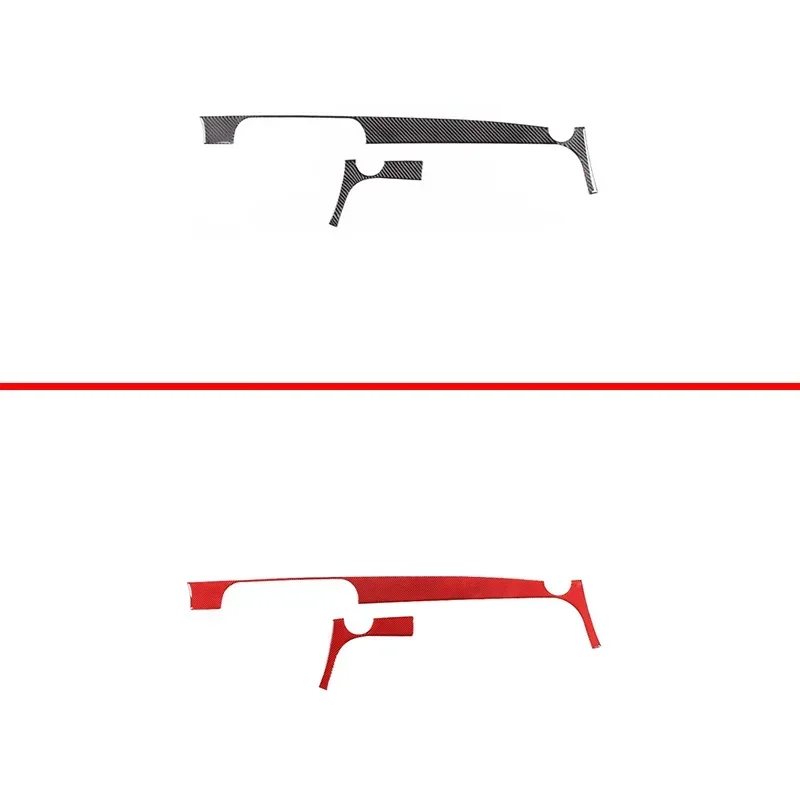 

For 2011-2019 Fiat 500 soft carbon fiber car styling car dashboard center console decorative strip stickers car interior parts