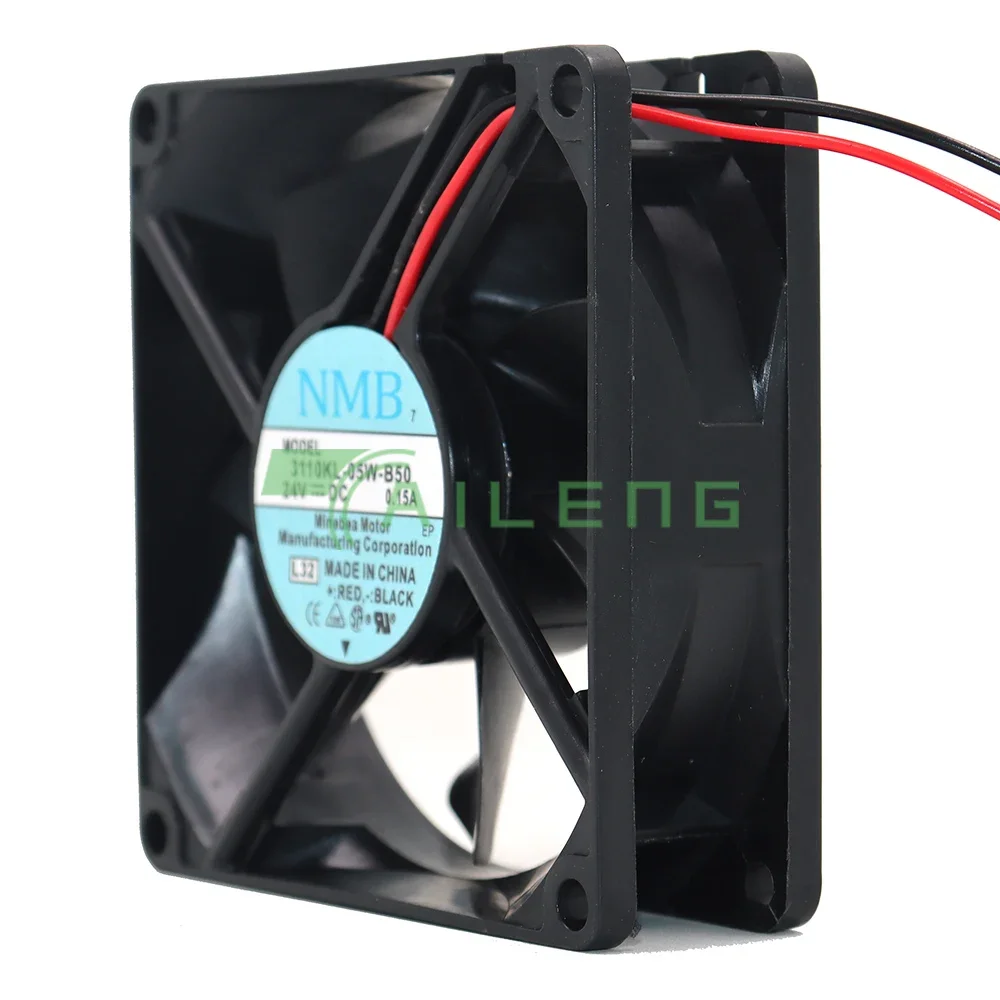 جديد NMB 8 سنتيمتر 8025 3110KL-05W-B50 24 فولت 0.15A عاكس صامت مزدوج كروي مروحة التبريد