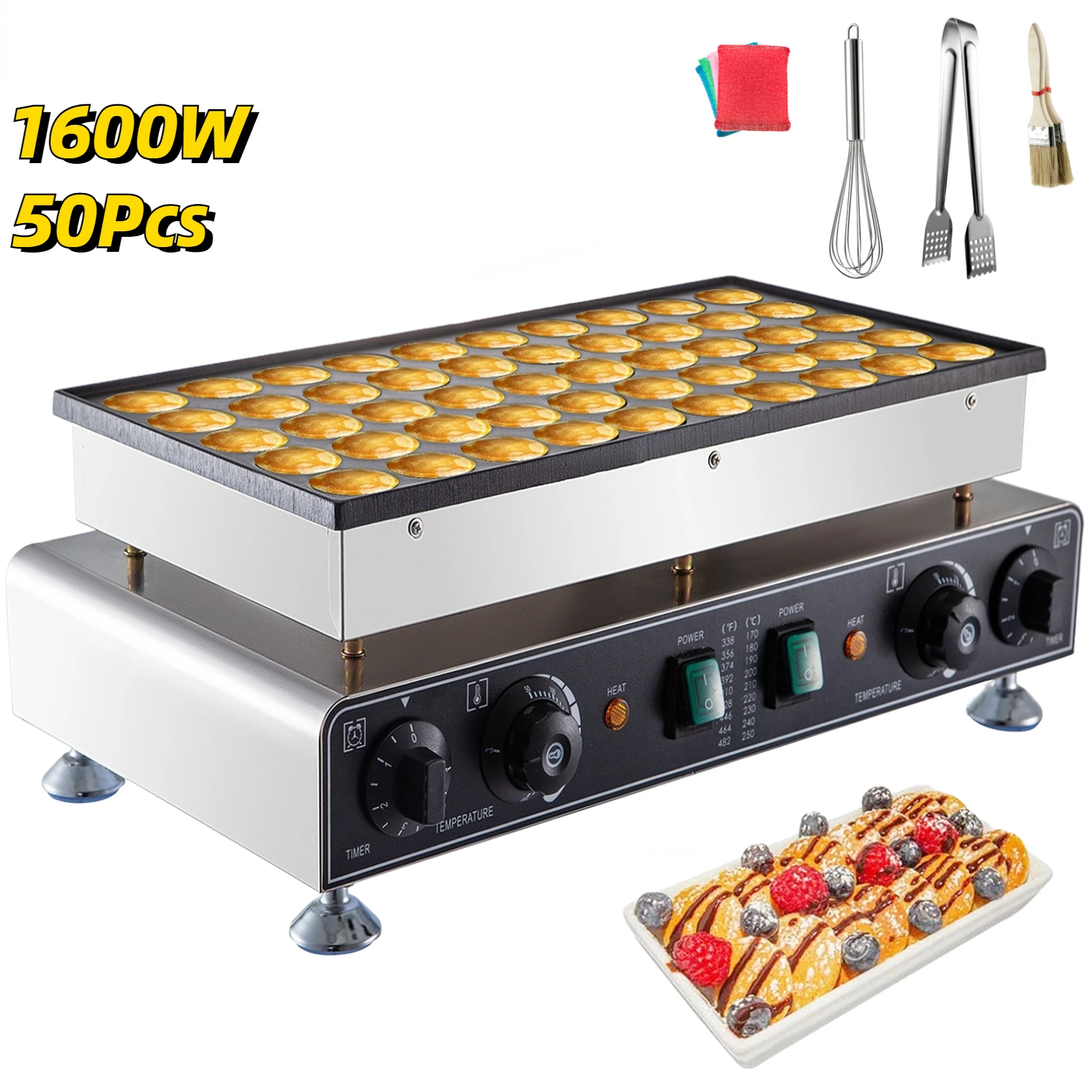 Electric Waffle Maker 50PCS Nonstick Mini Dutch Pancake Maker waffreras Kitchen Home Appliance Canteens Snack Gaufriers