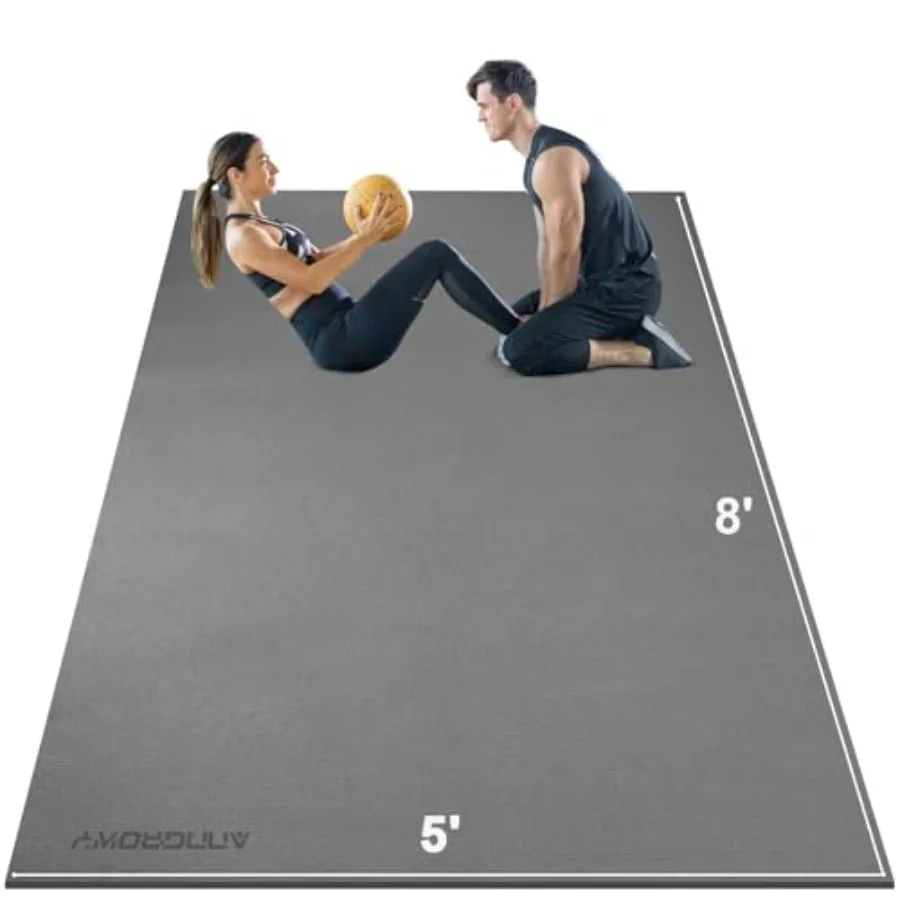 

Large Exercise Mat 8'x5'12'x6' Workout Mat for Home Gym Mats Exercise Heavy Duty Gym Flooring Fitness Mat Large Yoga Mat Cardio