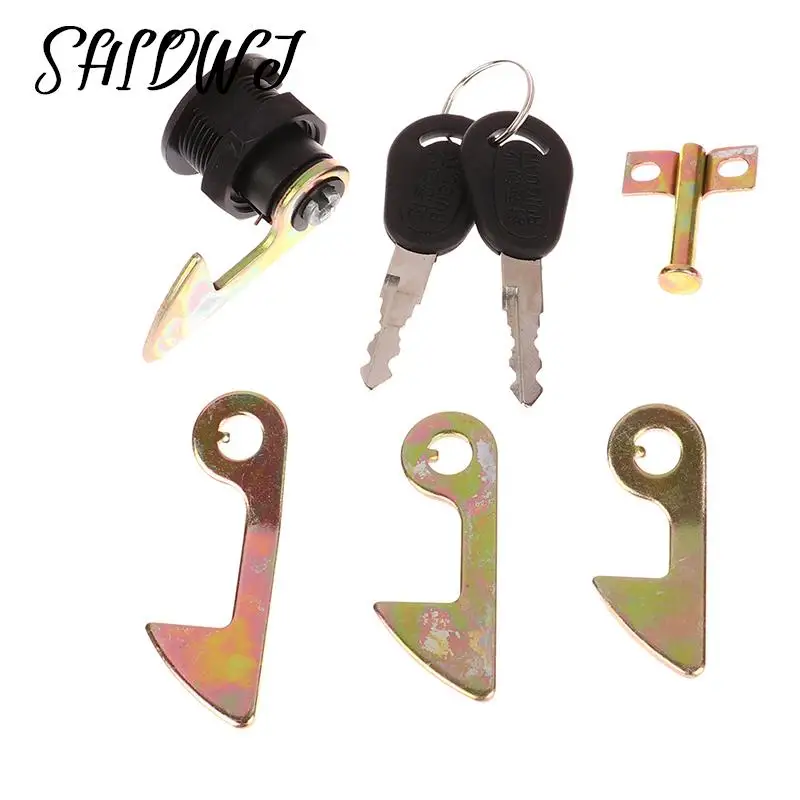 1 Set (1 Lock+2 Keys+4 Metal hook) Electric Car Scooter Tail Box Lock Trunk Lock Accessories Motorcycle Rear Locks