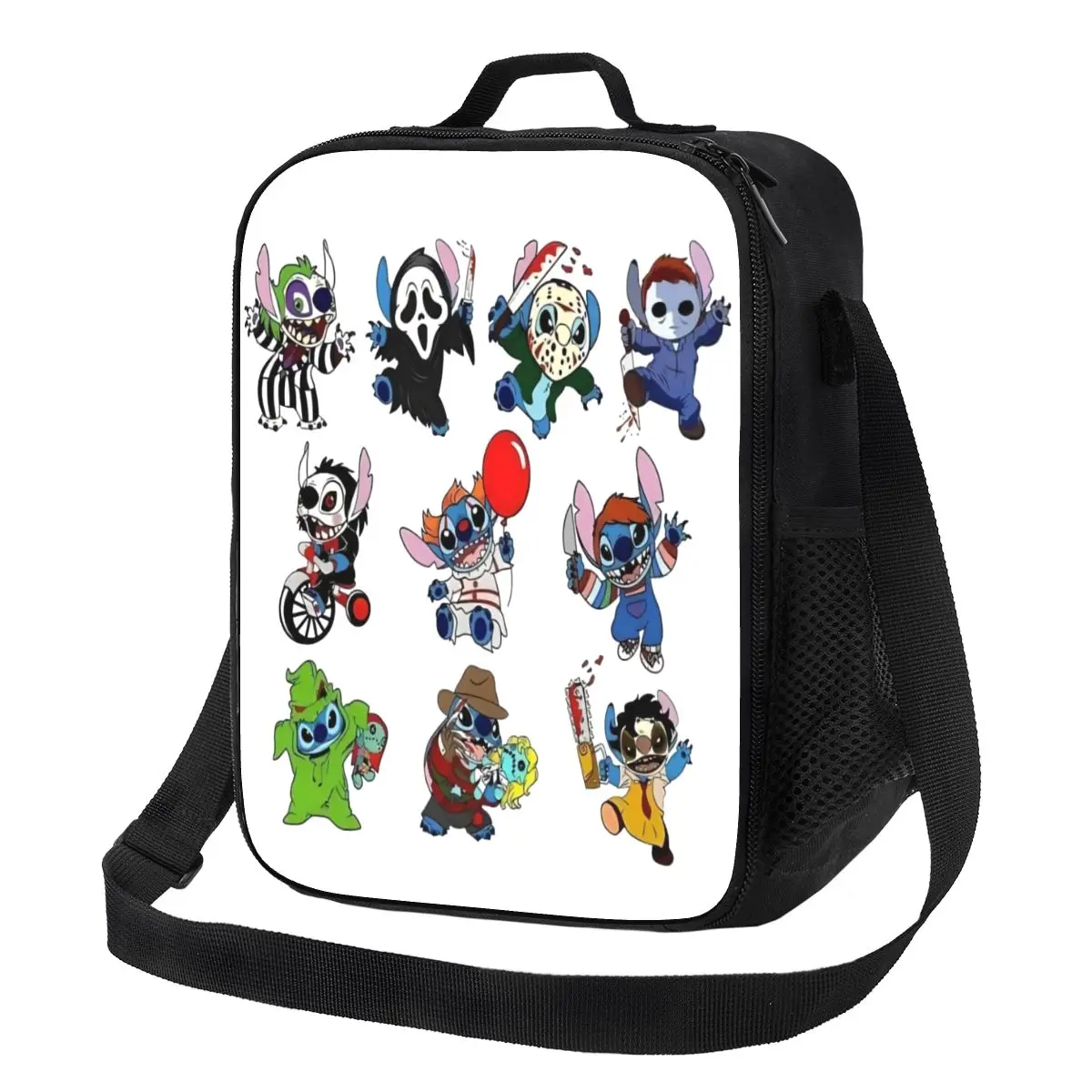 

Custom Stitch Anime Jigsaw Puzzle Portable Lunch Box Multifunction Thermal Cooler Food Insulated Lunch Bag Kids School Children