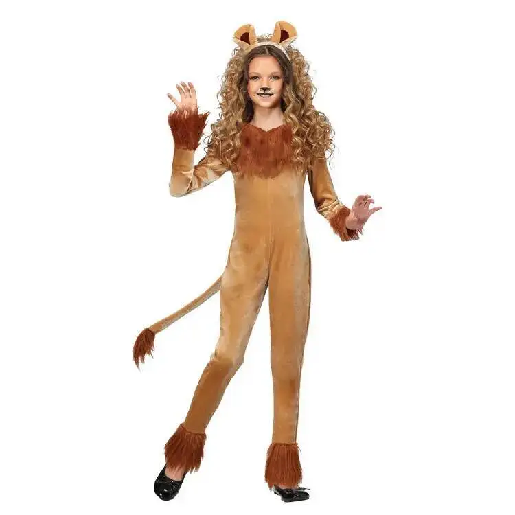 コスチューム ハロウィン カーニバル コスプレ こどもの日 ステージ テレビ番組 子供用 女性用 獛猛なライオン 衣装 動物 面白いコスチューム