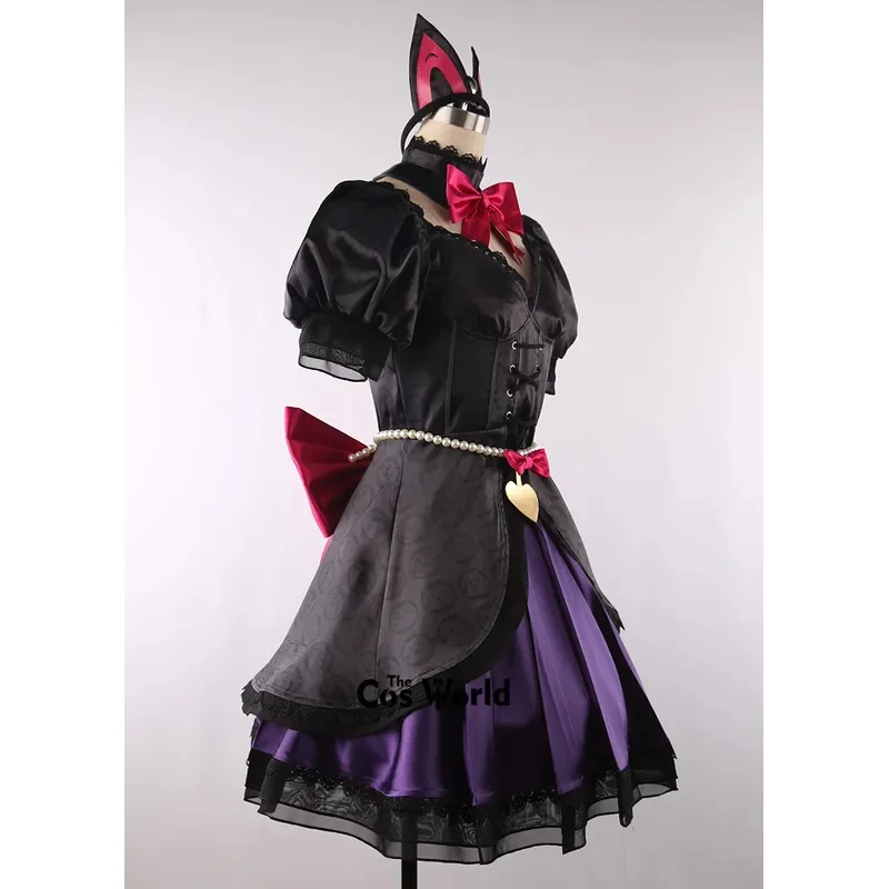 OW D.Va Hana Song Black Cat Luna Tee Dress الزي الرسمي ألعاب أزياء تنكرية