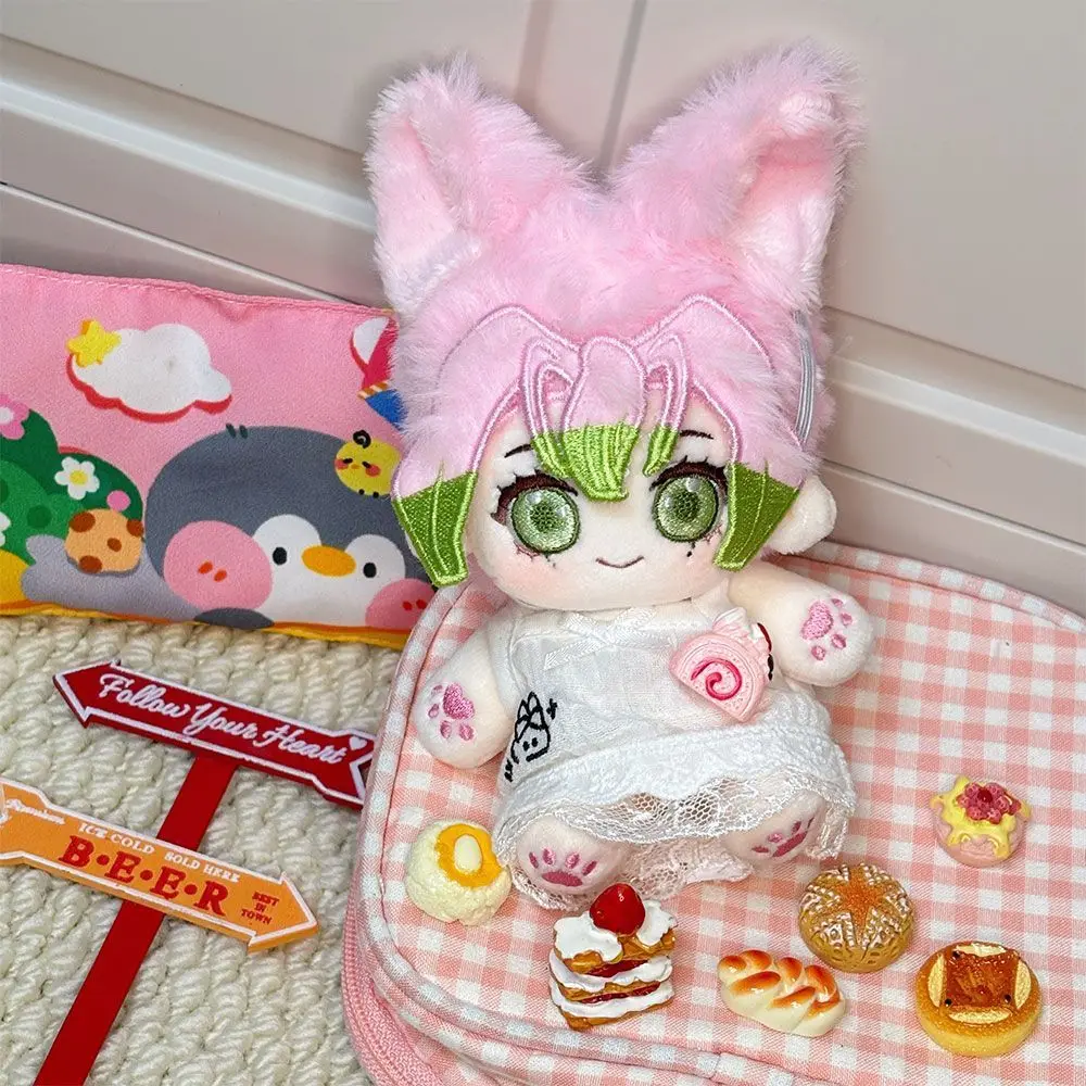 20Cm Anime Pop Kanroji Mitsuri Pluche Pop Gevuld Lichaam Anime Dress Up Katoenen Pop Kleding Gift Kawaii Figuur Idool Plushi xmas