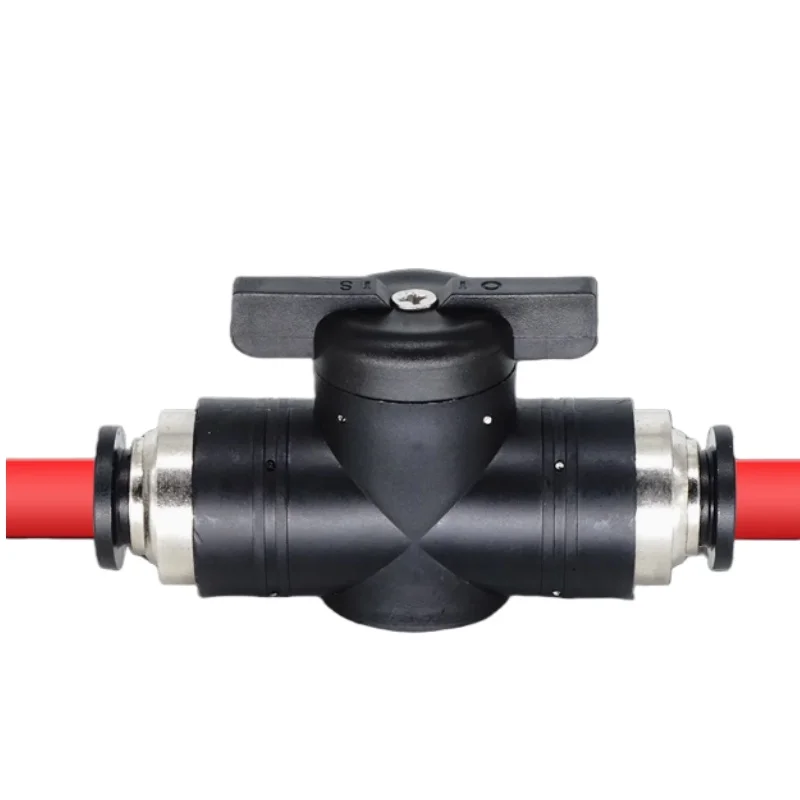 空気圧気管クイックプラグコネクタハンドバルブスイッチ BUC- 4/8/6/4/10/12 mm HVFF 手動バルブ