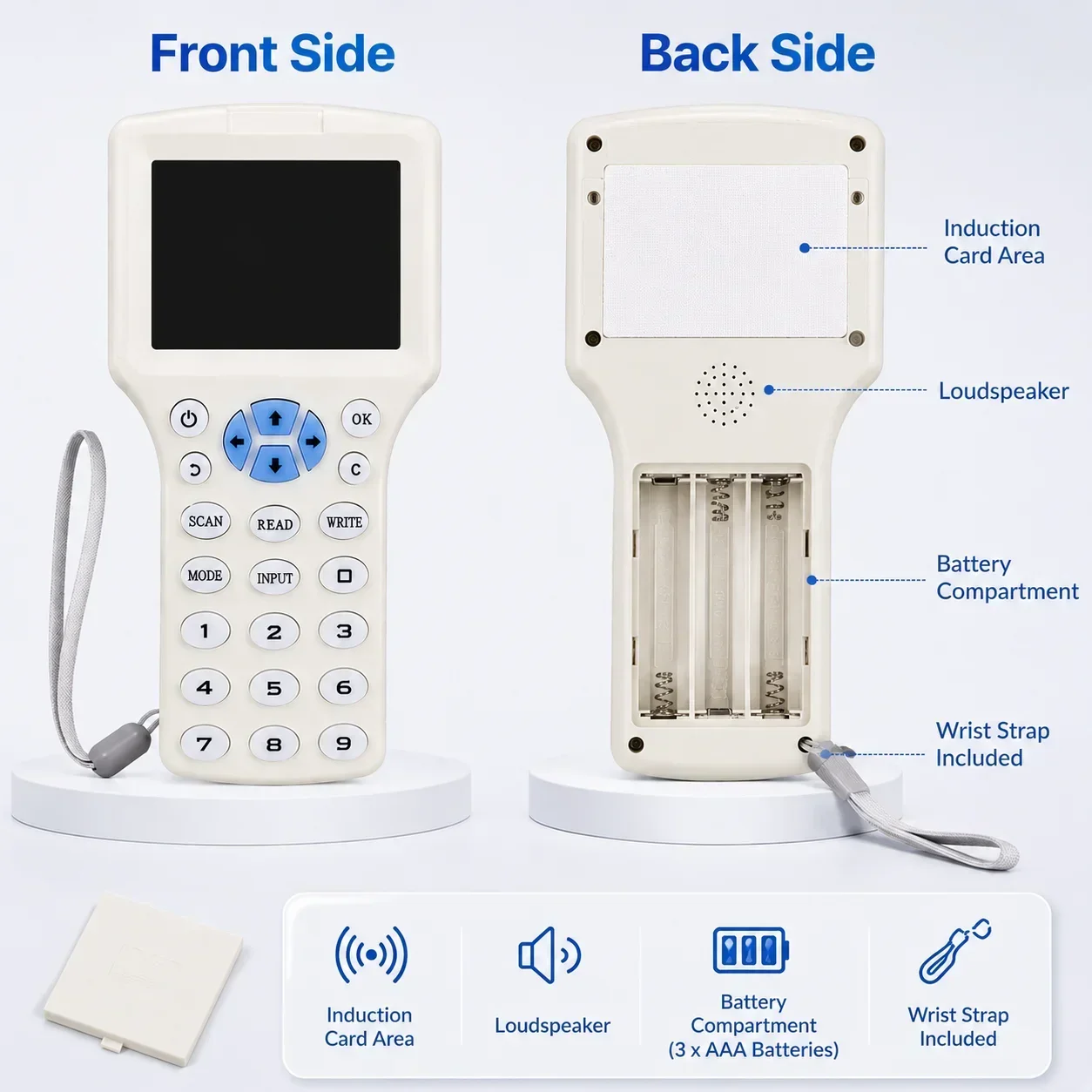 10 Frequency RFID NFC Duplicator 125KHz 13.56MHz Smart Card Reader Writer USB Programmer Encrypted Key Fob Tag Replicator Copier – Detail 3