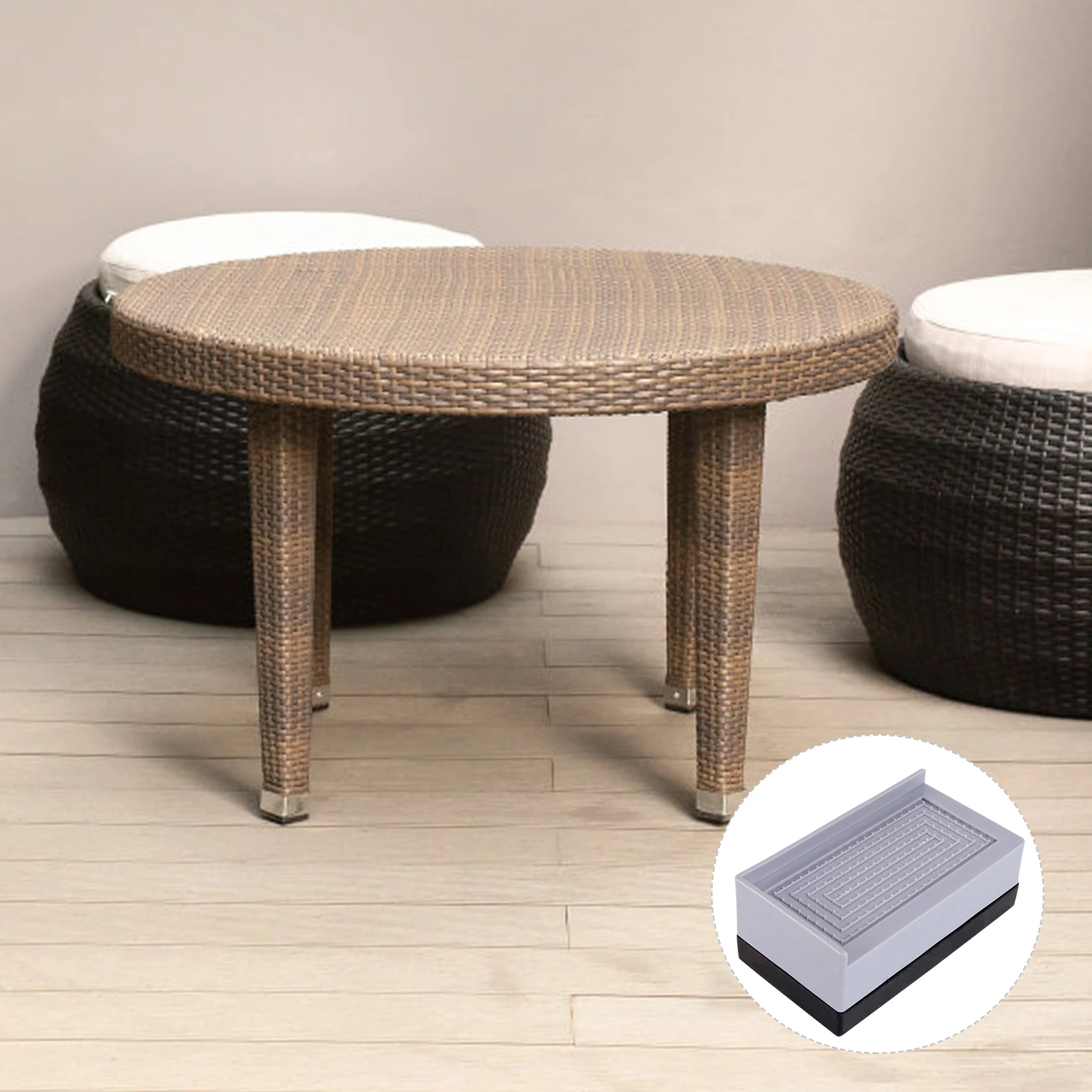 

1Pcs Furniture Foot Pad Heightening Block Durable Waterproof Non-Slip Impact Absorption Noise Reduction Padding Block for Bed