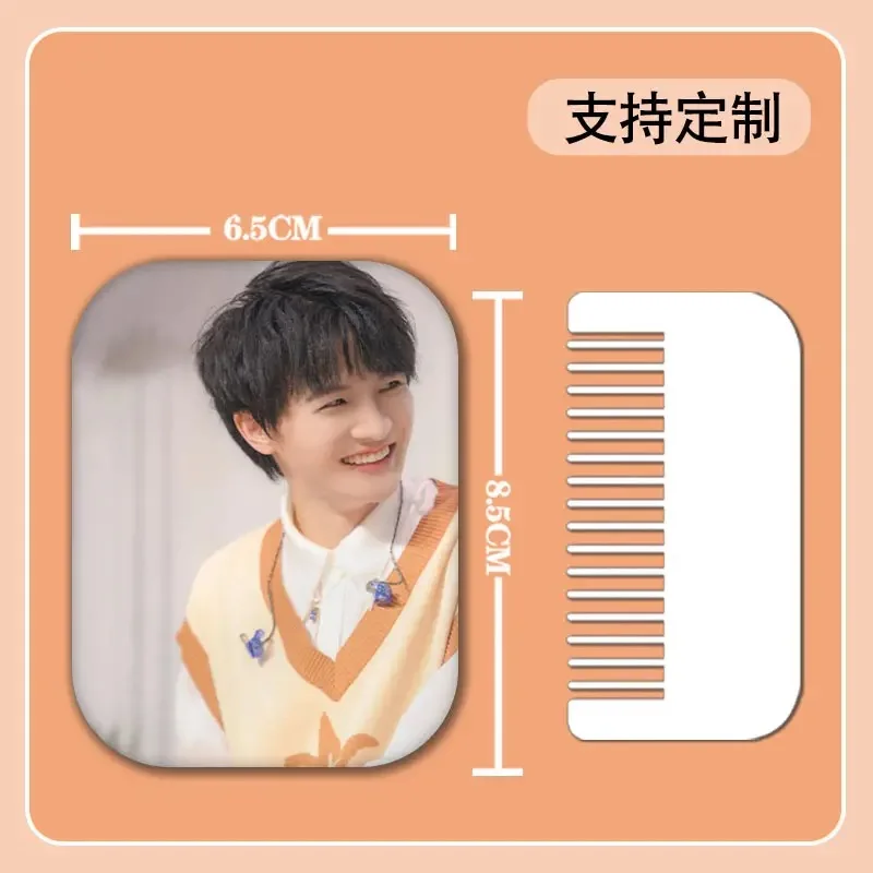 Zhou Shen HD Poster Hand-held Makeup Mirror Shen Shen Lifestyle Photo Convenient Portable Folding Double-side Mirror with Comb
